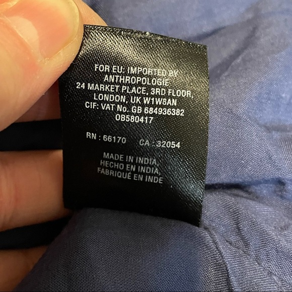 Anthropologie Akron + Kin boho embroidered bib sleeveless dress sz 8 - Picture 6 of 10